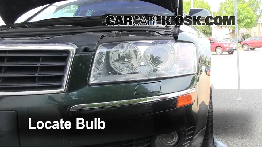 2004 Audi A8 Quattro L 4.2L V8 Lights Headlight (replace bulb)